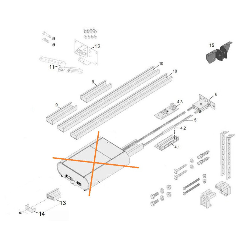 Rail De Roulement De Motorisation Magic 1000 Et Magic 600 Pour Portes