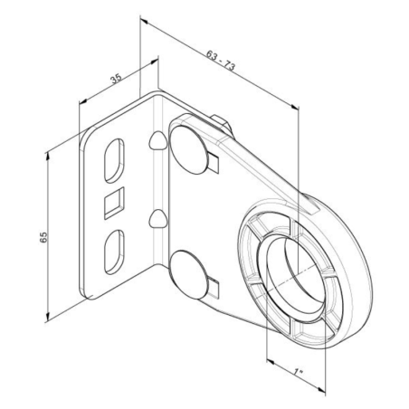 palier reglable pour portes de garage