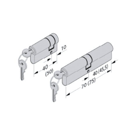 Jeu de cylindres pour portes de garage à portillon Hörmann