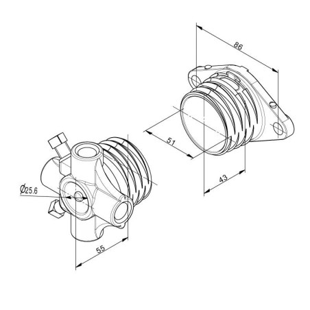 Mesure d'un mandrins pour ressort Øint 51 mm f536