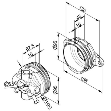 mesure d'un mandrins pour ressort Øint 95mm pour ressort de porte de garage f1143