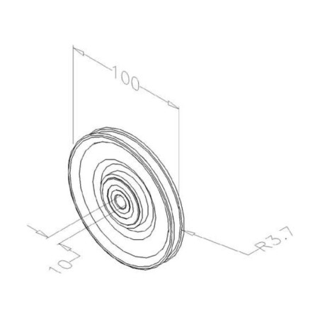 Poulie acier Ø ext 100 mm