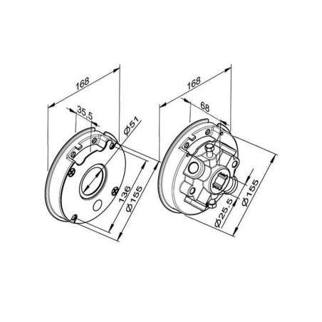 schéma d'un ressort torsion 152 mm diamètre intérieur pour porte de garage sectionnelles f068