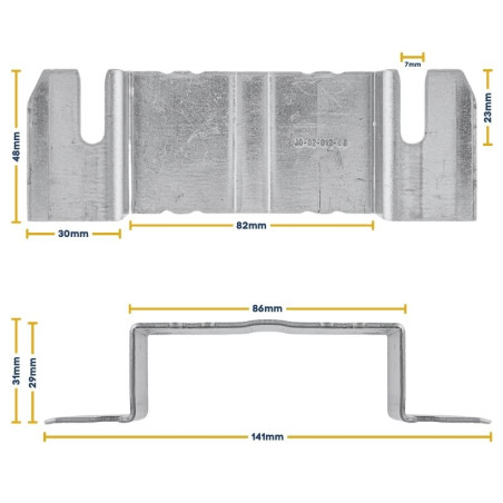 Patte de Fixation pour un Rail de Motorisation de porte de garage Hörmann 438197