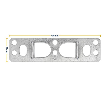 Platine de fixation au linteau avec goupille d'une motorisation Hörmann Tubauto 438577