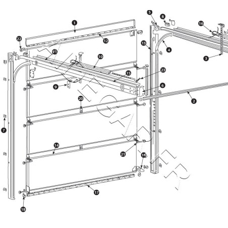 Ensemble ressorts porte ISO 45 ZF Novoferm NFF42243 