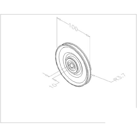 Poulie acier Ø ext 100 mm