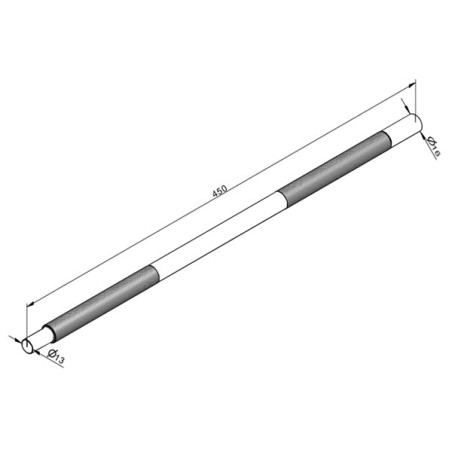 Barre de tension inox diamètre 16mm pour ressort de torsion