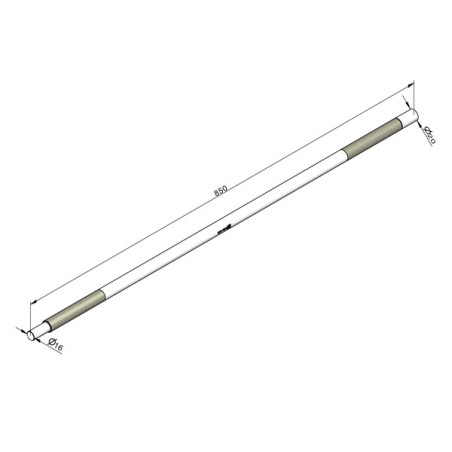 Barre de tension inox diamètre 20mm pour ressort de torsion