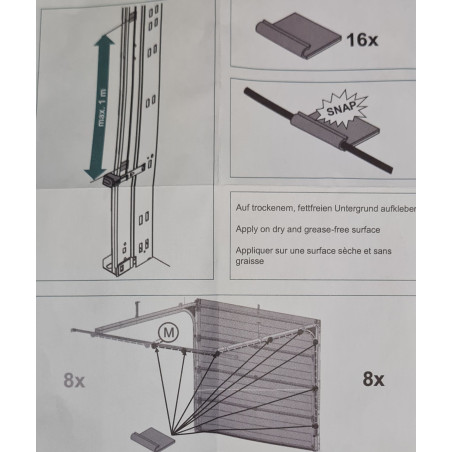 Kit barrage cellule de sécurité speciale porte sectionnelle motorisée NFF14882