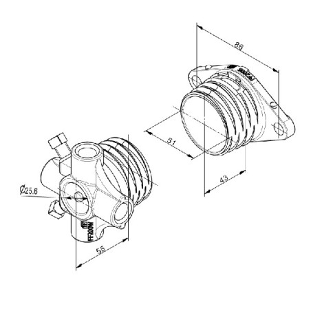 Ressort torsion diamètre intérieur 51 mm