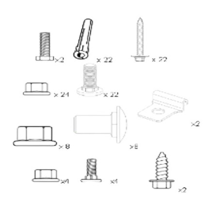 Kit de Fixation Rail 42 mm Normstahl pour portes G60 K085150