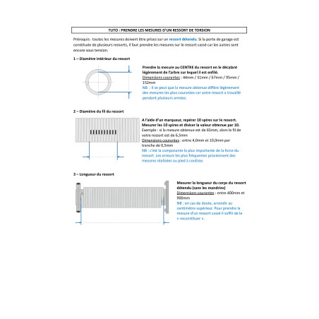 Ressort torsion diamètre interieur 95 mm