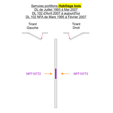 Serrure Pour Portillon En Bois à Gauche nff10772