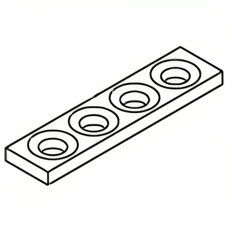 Pièce de raccordement rail au sol inox Normstahl A372630