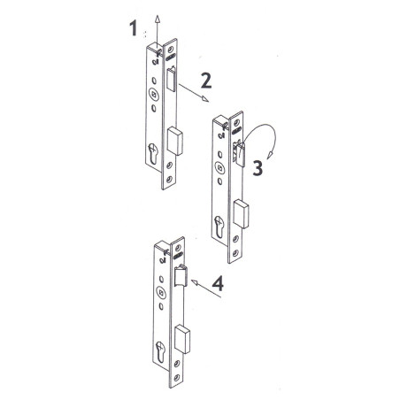 Serrure porte de service Nemef Euro Normstahl K056473