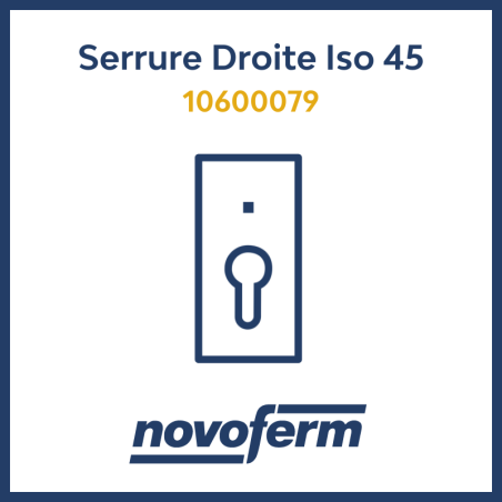 serrure droite porte garage iso 45 sectionnelle novoferm