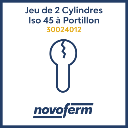 Cylindres porte garage Iso 45 portillon Novoferm 30024012